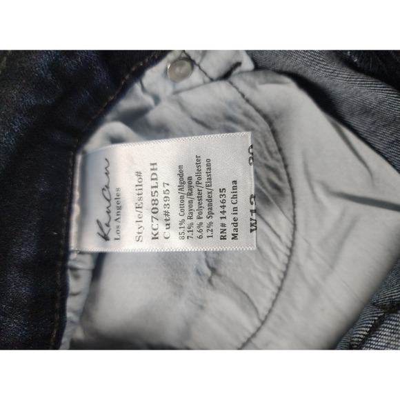 Kancan Dark Wash Skinny Jeans Womens 13 Stretch Denim Blue 29 Inseam - Picture 9 of 12